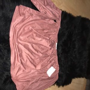 Cropped top velvet mauve shirt💕